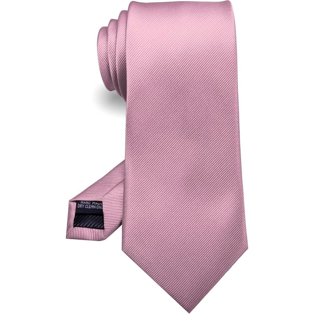Men's Dusty Rose Solid Colour Tie Formal Necktie Imported Silk Blend